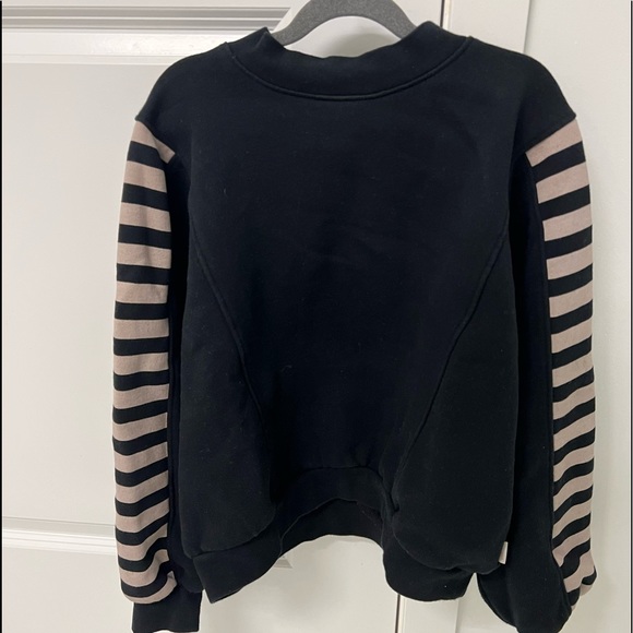 black and white striped sweatshirt S - Picture 1 of 2
